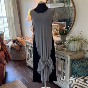 Luukaa Striped Black and Gray Dress size 2